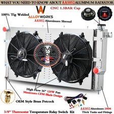 For 1994-2002 Dodge Ram 2500 3500 5.9l L6 Diesel Aluminum Radiator Shroud Fans