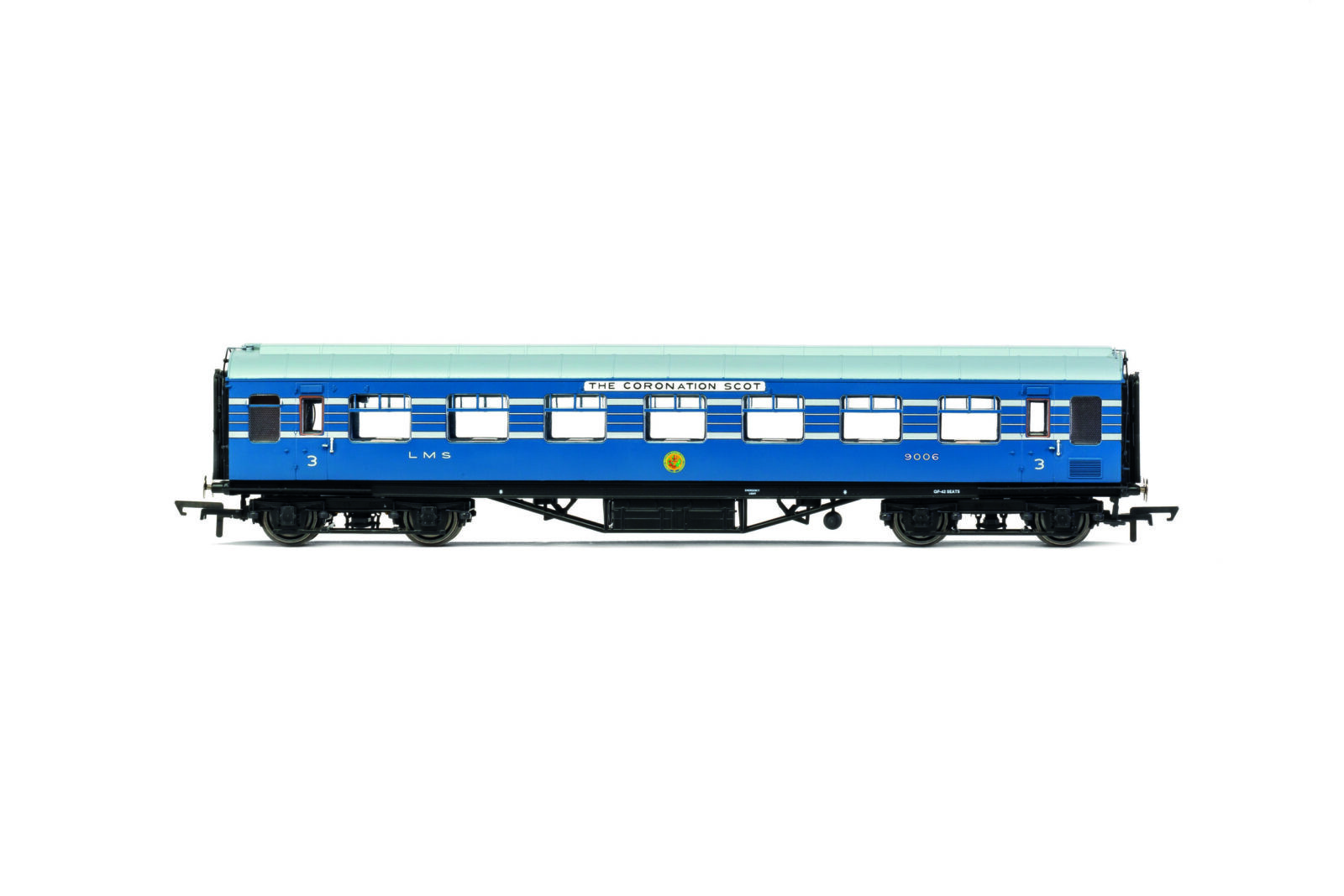 Hornby R40056B LMS, Stanier D1981 Coronation Scot 57' RTO, 9006 - Era 3 OO Gauge