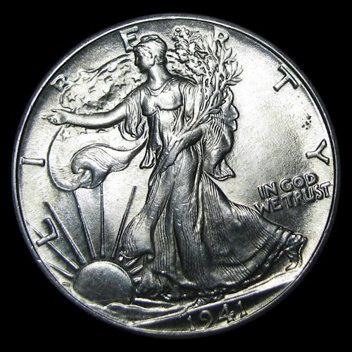 1941 Walking Liberty Half Dollar Silver ---- Gem BU Coin ---- #PP424