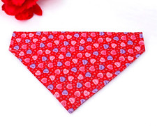 Valentines Day Dog Bandana Over the Collar Valentine Bandanna Candy Hearts Slide