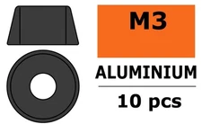 GForce - GUN METAL WASHERS 10pcs M3 FOR CYLINDRICAL HEAD SCREWS M3