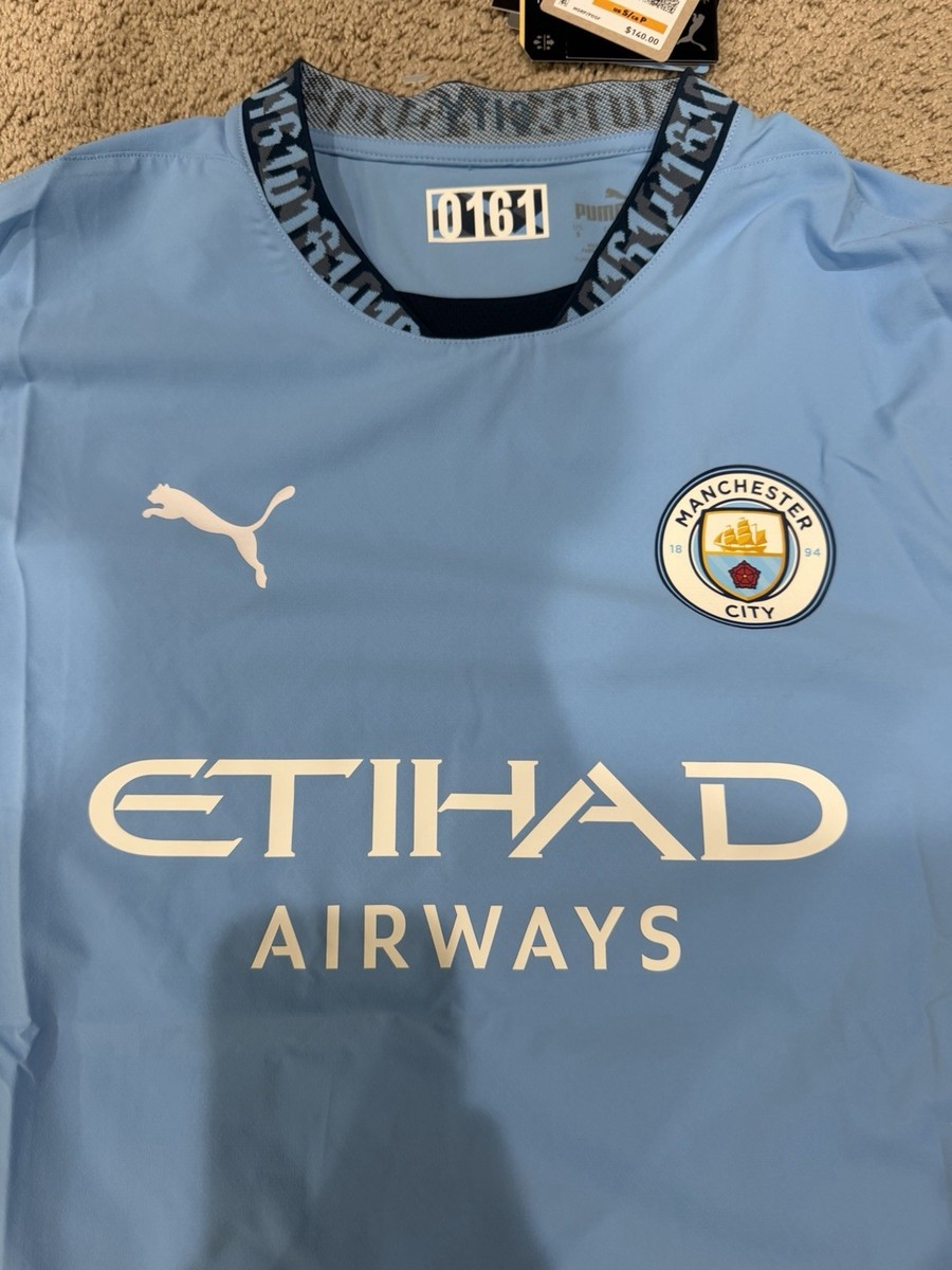 Manchester City Puma 2024/25 Mens Authentic Home Jersey Small $140