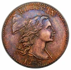 Photo of a 1793-P Large Cent from an eBay listing that sold on Jun 21, 2026