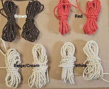 24 MTRS x 3mm Braided Faux Leather String Jewellery Making Cord Trimming 4 Cols