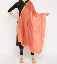 Women Orange Gold-Toned Dupatta with Gotta Patti Multifunctional Stole