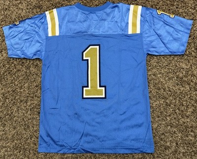 Adidas Powder Blue Gold Jersey #1 Mesh UCLA Bruins Colors Youth Large (14-16)
