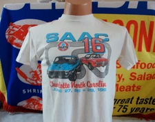 1991 SAAC 16 SHELBY American Automobile Club vtg Shirt Men's Lrg CARS CHARLOTTE