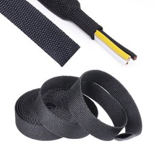 Funda de cable termorretráctil relación 2:1 resistente a la abrasión cubierta de arnés de cableado negra