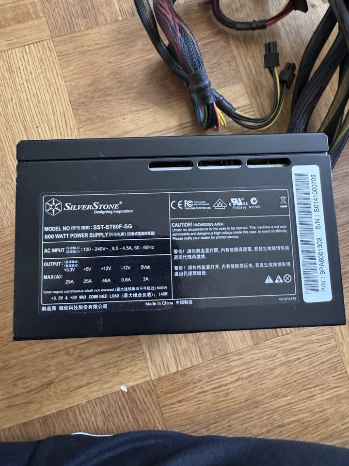 Silver stone SST ST60F SG Netzteil / Funktionsfähig - Bild 2 von 4