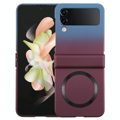Liquid PC Gradient Hülle Blau Lila für Samsung Galaxy Z Flip4 mit MagSafe