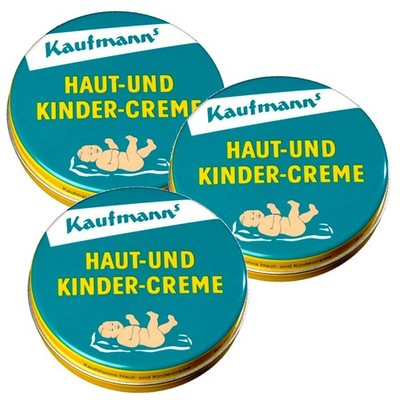 3x 30ml Kaufmanns Haut- und Kindercreme Pflege & Schutz Vitamin E Hautcreme baby
