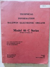 Original Baldwin Organ Tech Manual/ Model 46-C Series Guide To Installation