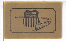 Single Railroad Playing Card "Union Pacific RR" UPRR 22a, Bollhagen Bk, 1970