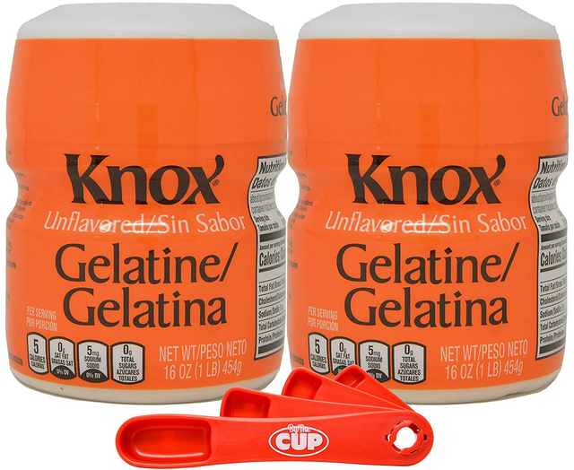 Unflavored Clear Knox Gelatine BULK 16 Ounce With by The Cup Measuring Spoons for sale online eBay