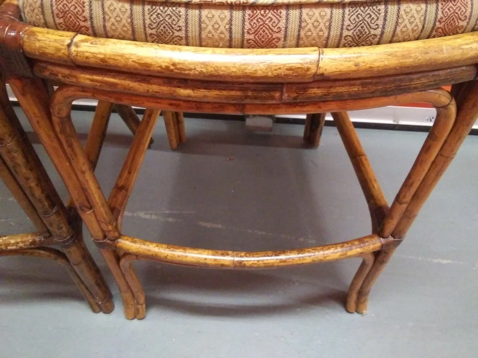 Par de sillas de bambú Pierce Martin Quality barra trasera alta Foto 4 de 4