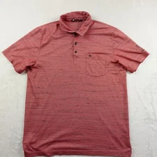 Travis Mathew Shirt Men Extra Large Polo Heather Pink TPC Treviso Bay Golf