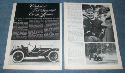 1903-1916 Chadwick Automobiles Vintage History Info Article ---From 1963---
