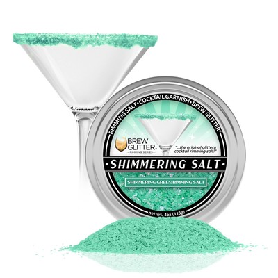 Rimming Salt - Shimmering Green (4oz 1x Tin) | Drink Rimmer