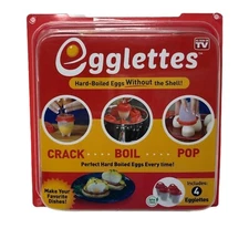 EGGLETTES 4 Pack Hard-Boiled Eggs Without the Shell Perfect Eggs