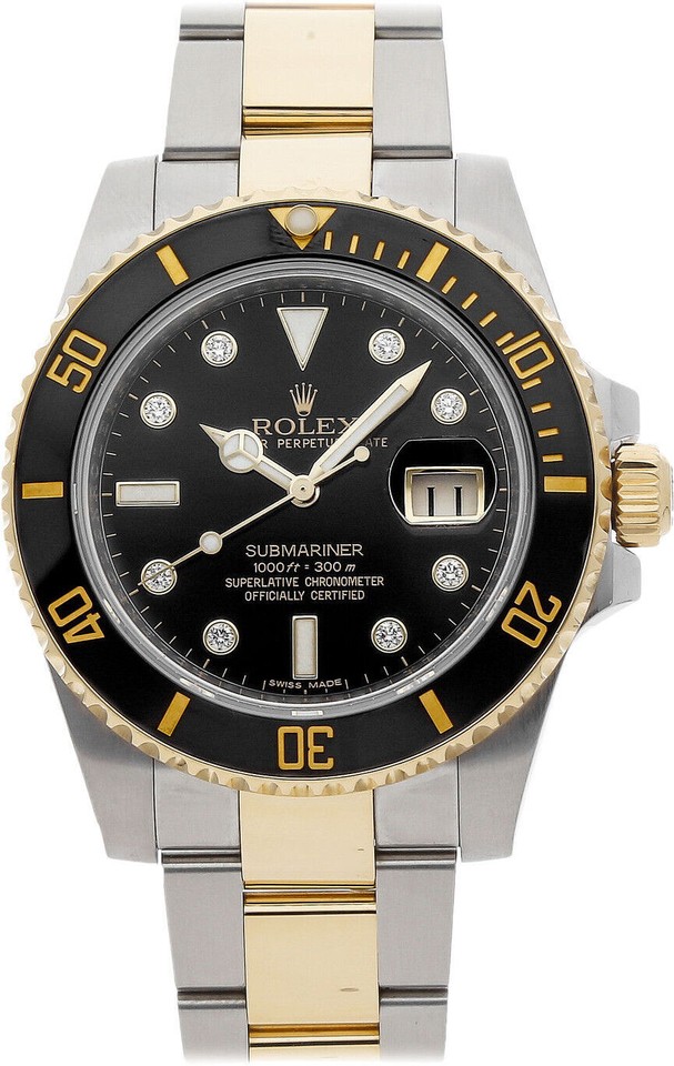 インテリア時計 ROLEX Preços baixos em Rolex Submariner 116613LN | eBay