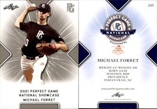 MICHAEL FORRET 2021 LEAF PERFECT GAME NATIONAL SHOWCASE ROOKIE CARD #249