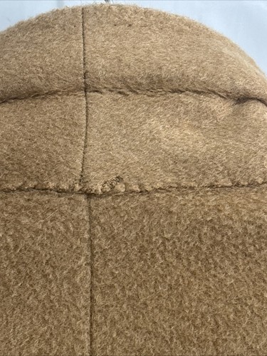 100% Cashmere Men's Thalhimers Long Winter Tan Vent Lined No Size Tag Vintage - Picture 15 of 21