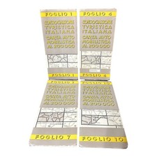 4 Vintage Italian Tourist Association Map/Foglio Consociazione Turistica Italy