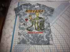 ADULT SMALL GRAY TIE-DYE NIRVANA T-SHIRT - NWT