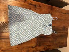 Forever 21 Size Small Tight Baby Blue Checkered Dress Excellent Condition