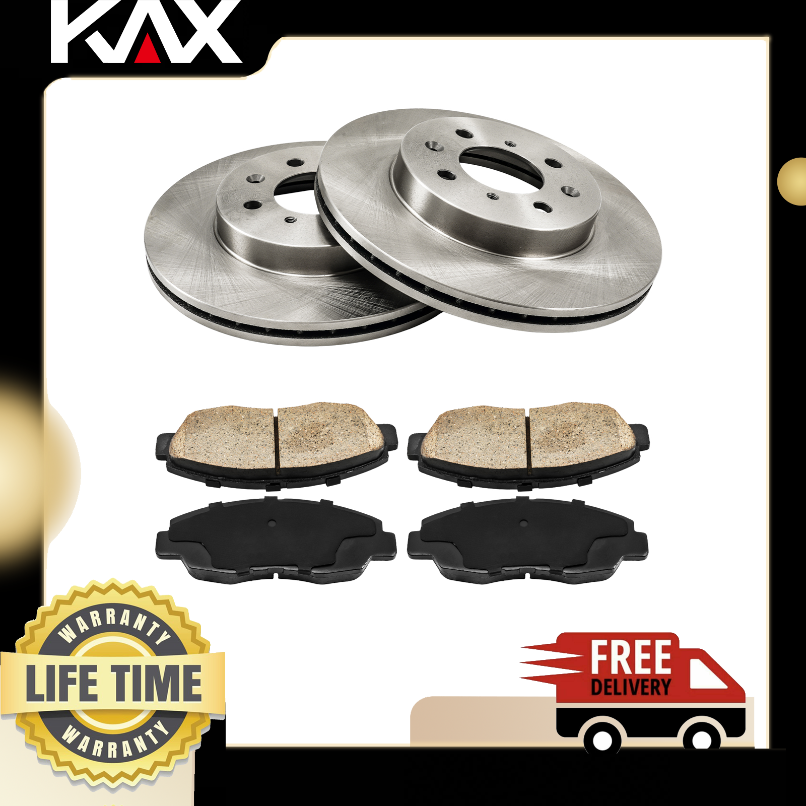 Disc Brake Rotors + Brake Pads for 19962005 Honda Civic 20102014