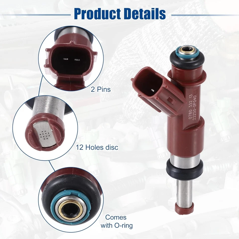 Inyectores de combustible X6 GENUINOS NUEVOS DENSO para Lexus RX350 2007-2010 3,5 L V6 Foto 4 de 4