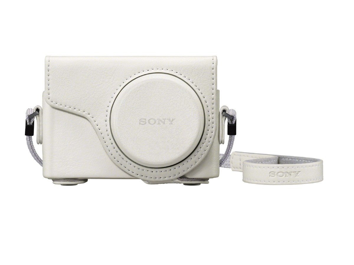 Sony LCJWDW White Camera Case with Shoulder Strap for DSCWX300 WX350