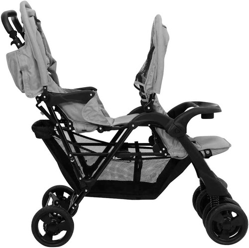 vidaXL Two-seater buggy light grey steel Visit the vidaXL Store - Photo 2/8