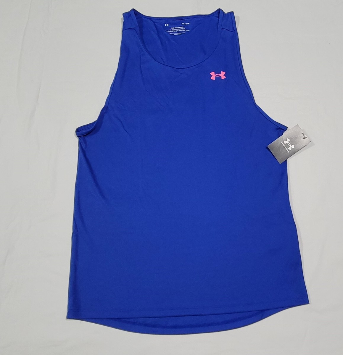 Under Armour Mens Velocity Sleeveless Blue Tank 1372707-400