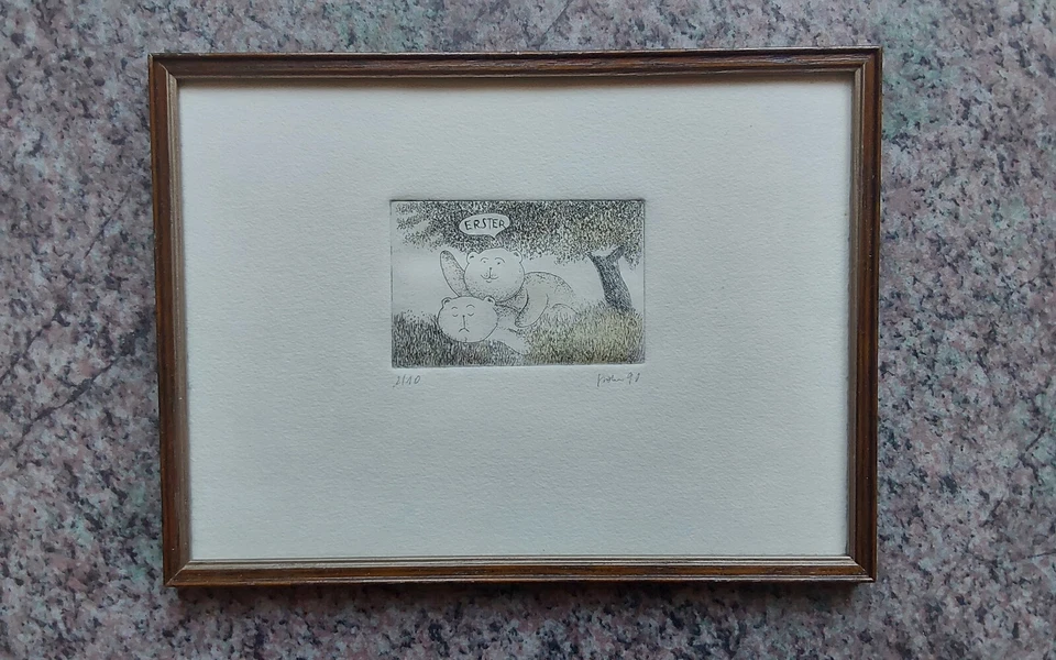 Axel Frohn Kunstdruck 1990 signiert limitiert 2/10 - Bild 2 von 4