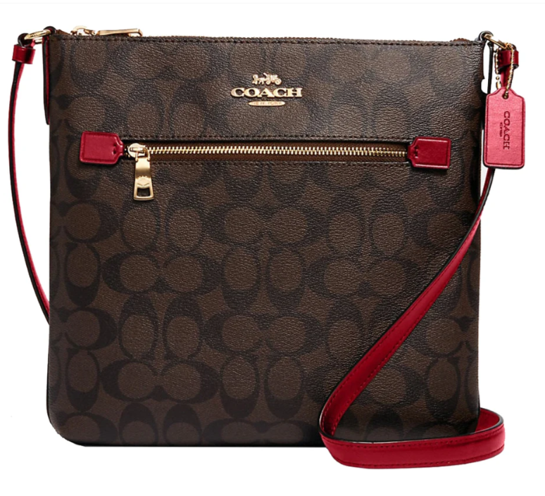 NWT Coach Women's Coach Rowan File Bag In Signature Canvas Brown