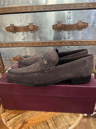 Magnanni Wildleder Horse Bit Pittore grau Halbschuhe US 13M - Bild 4 von 11
