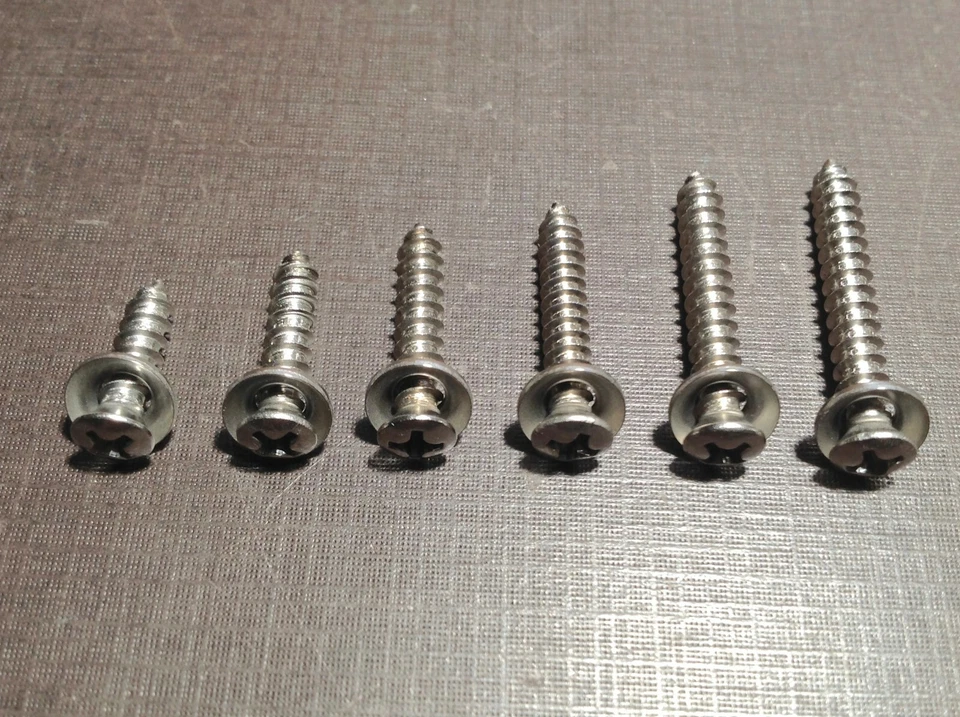 150 Ford #8 con #6 cabeza ovalada acero inoxidable molduras tornillos arandelas surtido 5/8 a 1-1/4 Foto 4 de 4