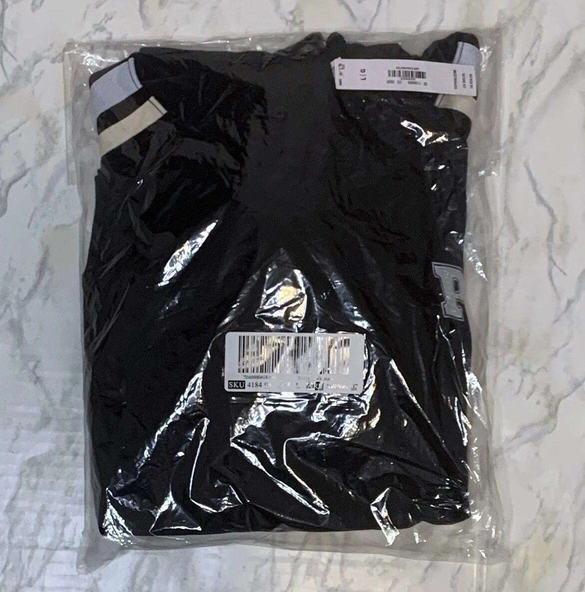 UNDERCOVER Victoria's Secret ROSA Ivy Fleece Campus Pullover Felpa con Cappuccio Large Nuovo con etichette Nero