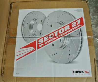 Hawk Performance HR5344 Sector 27 Rotors Drilled & Slotted For Honda Models