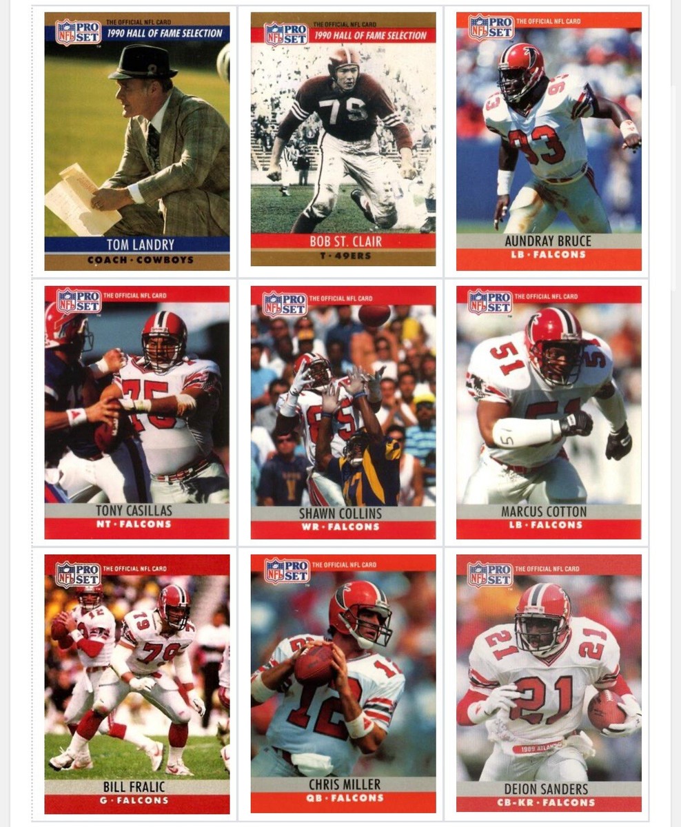 1990 Pro Set NFL Football Cards - #1 - 249 - Pick Your Cards | eBay