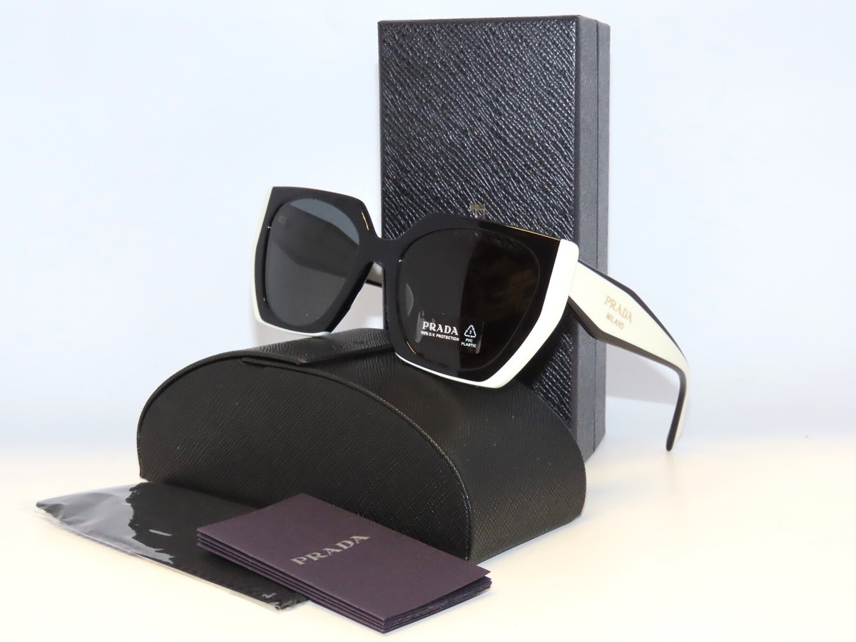 Prada 15WS 15 09Q5S0 Black Talc Dark Gray Sunglasses PR15WS Prada 15WS 15 09Q5S0 Black Talc Dark Gray Sunglasses PR15WS