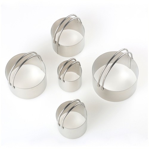 5 Pieces Round Cookies Cutters with Handle, 18/8 Stainless Steel Graduated Circl - Picture 9 of 12