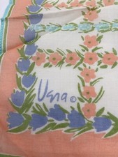 Vintage VERA Pastel Colors Spring Floral Scarf 19"x19"" Flowers Made in Italy