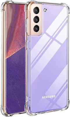 Clear Samsung Galaxy S21 Case Shockproof Bumper Protective Cell Phone Back Cover