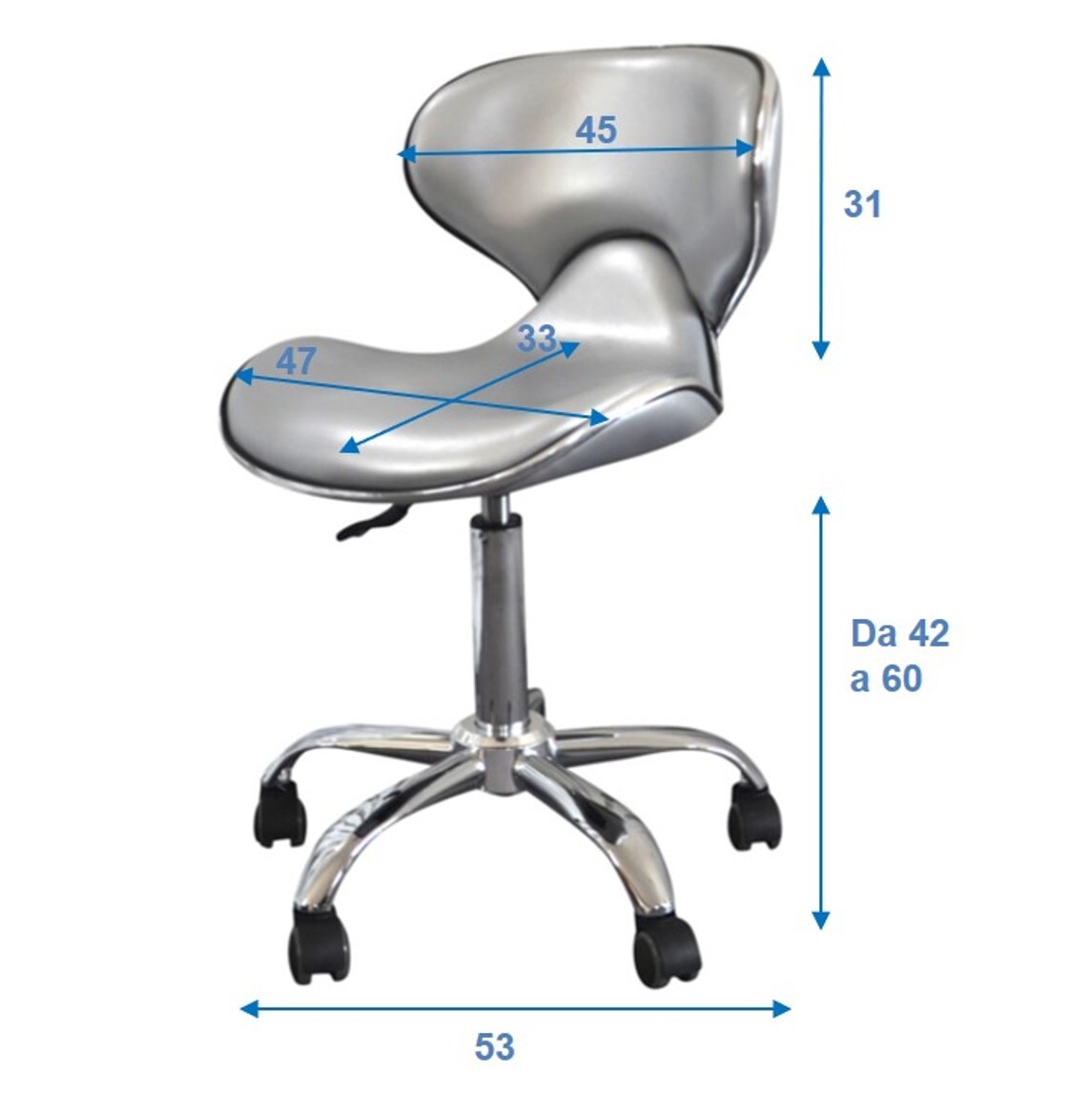Sgabello VALI Regolabile: Tabouret per Massaggio e Manicure - 2