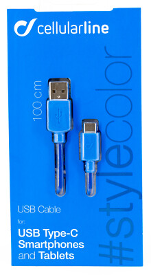 CELLULARLINE USB Typ C 1m Kabel Datenkabel Ladekabel Smartphone Tablet Handy 455
