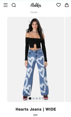 Adika Womens Heart Jeans (Size XS) | eBay