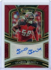 2020 Panini Select Football Red Prizm Autograph #SI-SBA Shaquil Barrett #59/60
