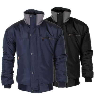 MENS BOMBER JACKET SKYDIVER PILOT WORKWEAR PADDED WATER RESISTANCE NEW COAT